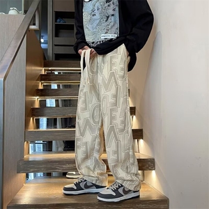 慵懒新款文艺原宿简约时尚日系气质ins流行潮流休闲长裤百搭图片