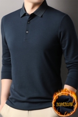 加绒加厚男装POLO衫T恤基础主推大货足秋冬新款数据好，男装T恤，钱塘207-1