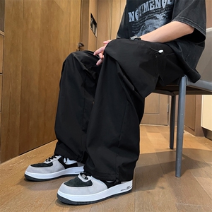 春夏男裤工装大口袋抽绳束脚冲锋裤长腰带大码M-5XL h0310 P40图片