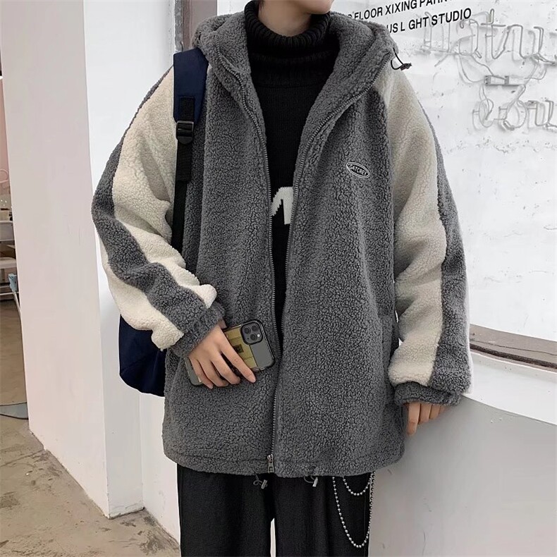 冬季青年羊羔绒港风加棉加厚棉衣夹克男外套潮WY25-P55,男装棉衣,星座308B-2