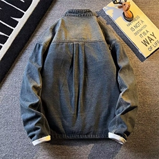 美式怀旧复古工装牛仔夹克男2025秋季潮牌痞帅宽松外套JK07/P65，男装夹克，星座506B