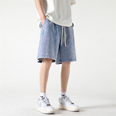 2024夏季重磅美式高街潮牌男水洗短裤XD22908-P40，男装牛仔裤，电商A042