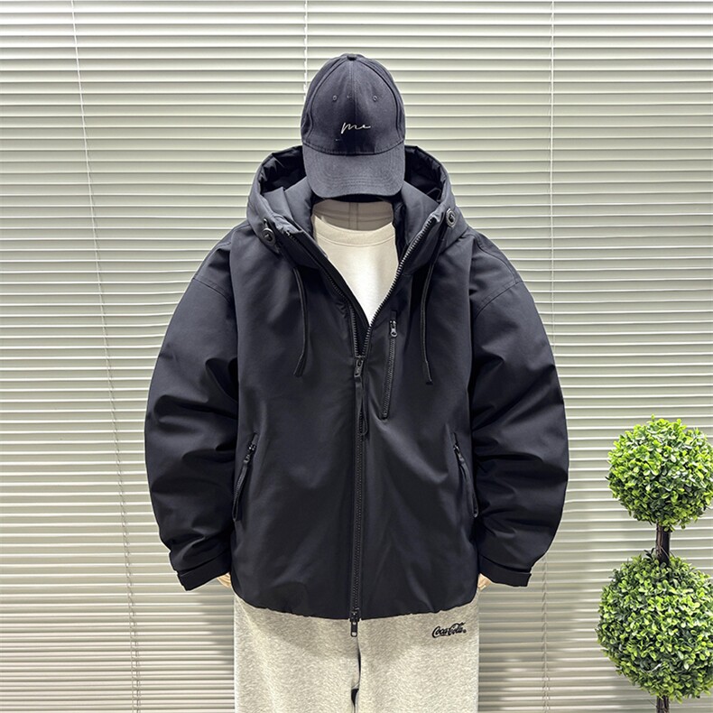 2025新标90白鸭绒工装高品质加厚派克男连帽羽绒服外套319-P350,男装羽绒服,钱塘708(原3018)