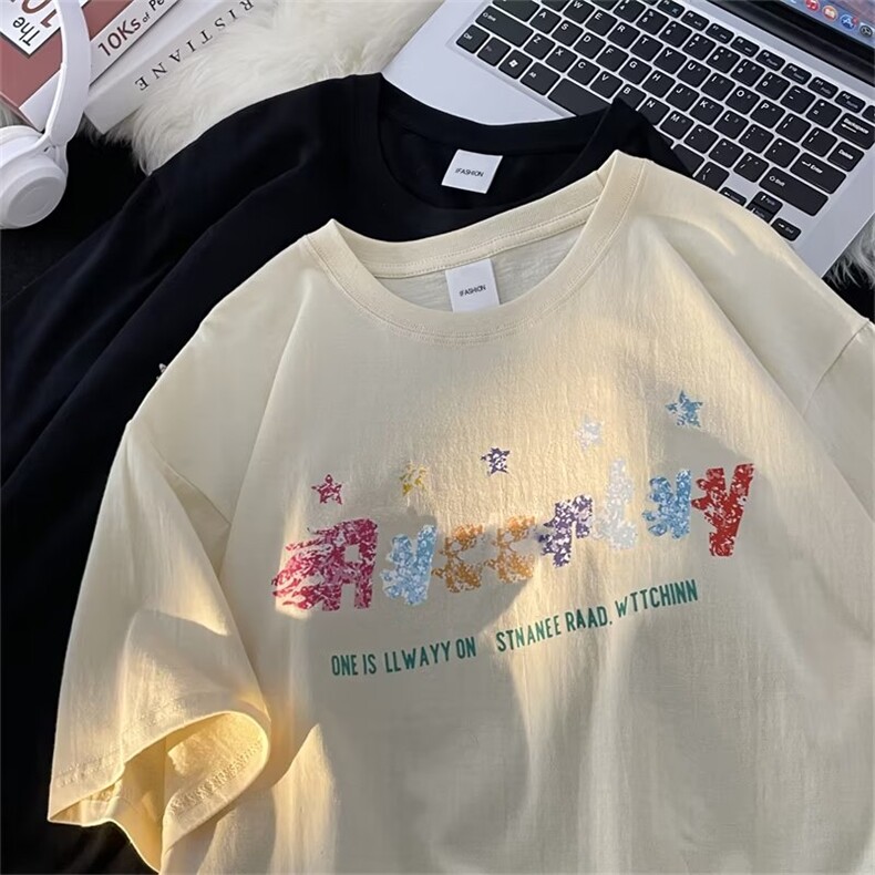 美式星星短袖T恤男款夏季潮牌潮流QT24P28,男装T恤,星座1116-2