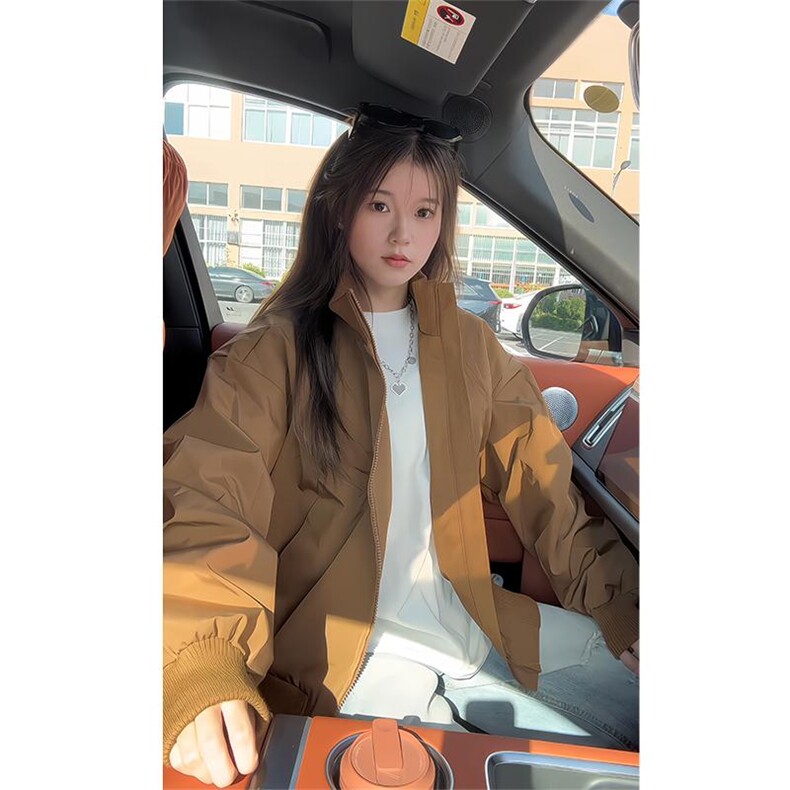现货26春装美拉德立领飞行夹克纯色复古廓形高街棒球服外套，男装夹克，电商A486-1