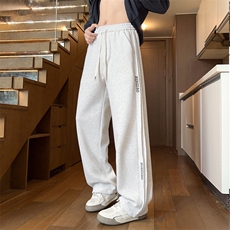 ！2025秋冬新款男士刺绣卫裤情侣直筒休闲长裤WK2106特P40，男装休闲裤，电商B220