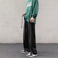 垂感西裤男夏季新款潮牌ins宽松直筒裤高街阔腿休闲裤K4337-P32，男装休闲裤，星座512-2