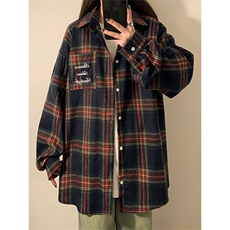 春秋季衬衫新款宽松休闲男女同款衬衣XZ102B-1-CS2512P45，男装衬衫，星座102B-1