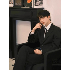 西装套装男秋冬商务正装韩版修身上班工作服新郎结婚西服礼服上衣，男装西服套装，星座506A