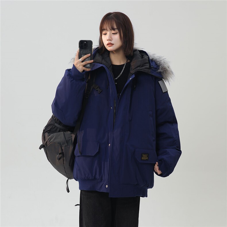 中性风连帽可脱卸毛领工装棉衣男大码潮流棉衣男MY77917P138控198，女装棉衣/棉服，星座226-1