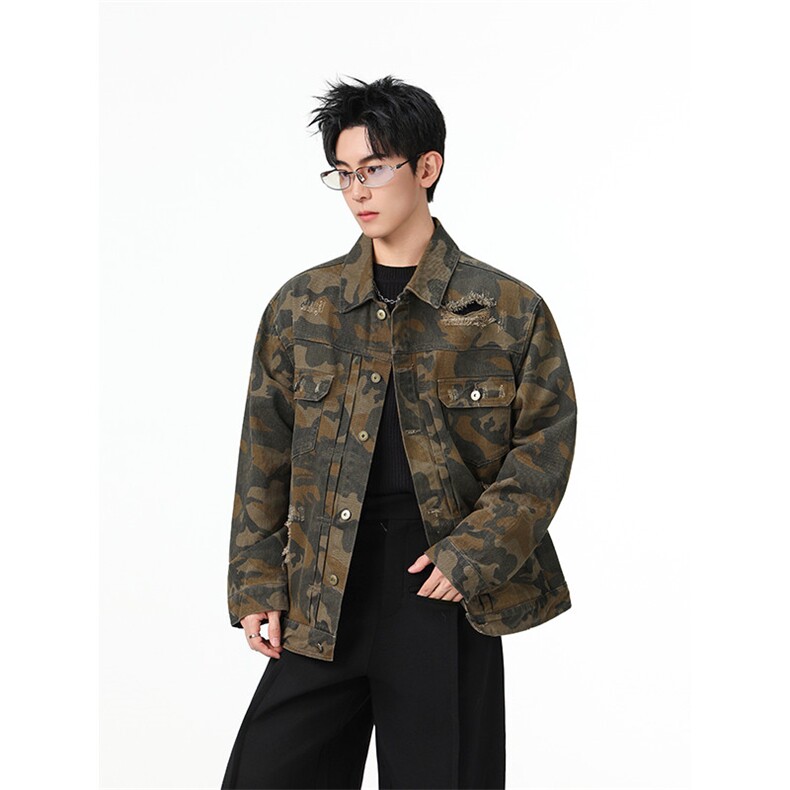 水洗牛仔外套男款春季美式痞帅上衣服宽松休闲工装夹克JK1318-P80,男装工装外套,星座1103-3