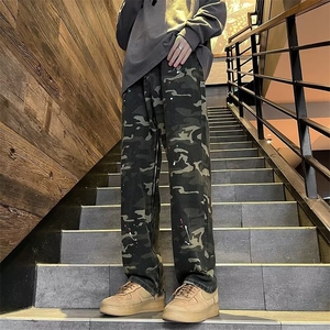 迷彩工装裤男潮牌高街vibe韩版休闲潮流ins宽松直筒长裤K4876-P53图片