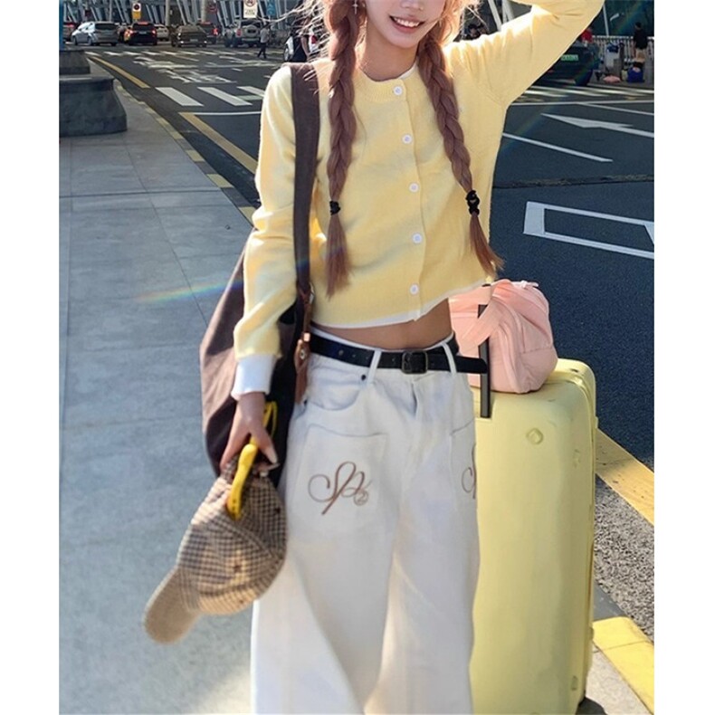 美式覆古字母翅膀刺绣直筒牛仔裤男女宽松休闲阔腿长裤KN35,男装牛仔裤,星座1116A（原606A-3）