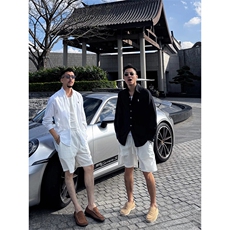 夏季冰丝亚麻感薄款长袖衬衫男战马刺绣宽松防晒衬衣外套C039-P35，男装防晒衣，星座1004-3