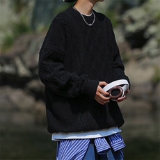 24年麻花圆领针织衫917-1M2308，男装针织衫/毛衣，星座917-1