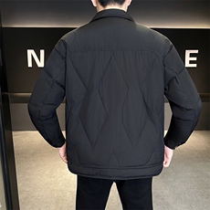 新款男士小翻领羽绒服夹克加厚防寒309B-3-81062-P185，男装夹克，星座1409-3