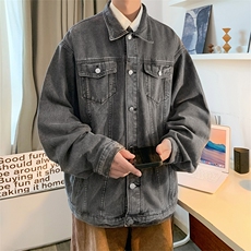 直播品质美式高街扎染印花复古水洗牛仔衣潮流夹克外套NZ03特60，男装夹克，电商A486