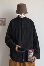 C1061/P28春装潮流男士纯色长袖立领衬衣男士韩版大码衬衫男，男装衬衫，电商A141