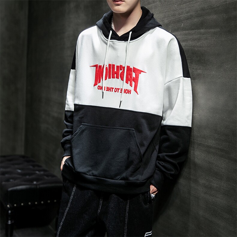 【】A003-HW031-P30秋装新款接拼时尚休闲男装卫衣家乐1，男装卫衣，电商A003