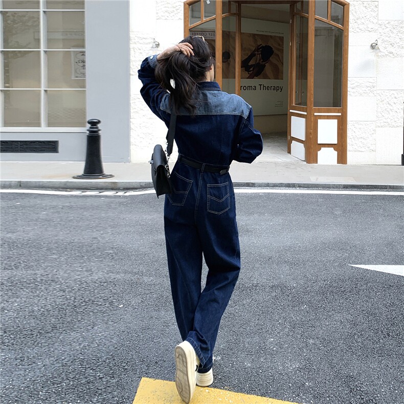 大货已出！2026新款数据好牛仔连体裤送腰带2D009-5661P145控238,女装连体裤,2D009