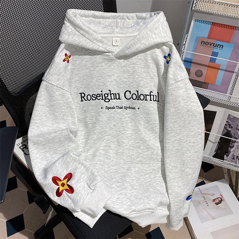 5730-P58潮牌新款设计感刺绣宽松保暖情侣加绒卫衣,男装棉衣,星座617A-2