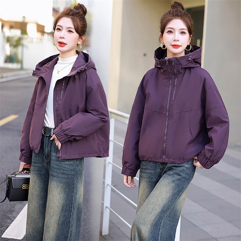 现货。现货派克羽绒服女短款冬季2024新款宽松时尚工装冲锋衣外套,女装羽绒服,一安秀