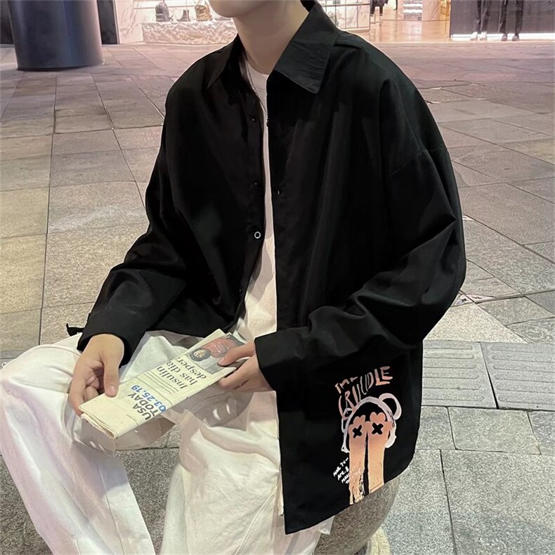 长袖衬衫男港风潮流宽松版C153P30,男装衬衫,星座1116-2