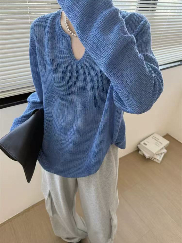 夏季新款防晒针织衫时尚百搭长袖,针织衫/毛衣,锦弘羊绒