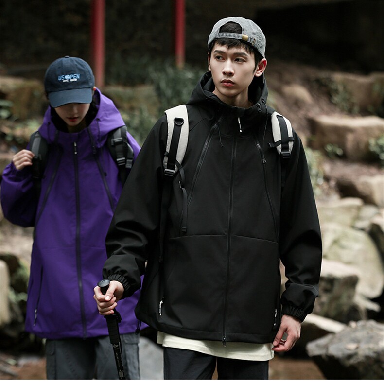 Cityboy情侣时尚连帽冲锋衣外套夹克团体班服,男装夹克,星座301D-5(原星座1415）