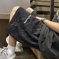 夏季字母绣花短裤XZ604-DK502-P35控48，男装休闲裤，星座604