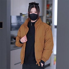 现货冬季美式休闲加厚雪山外套夹克立领纯色三防户外工装棉服，男装夹克，电商A443