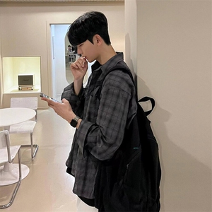 夏季现货~长袖格子衬衫男式薄款防晒衬衣薄外套CS809P55图片