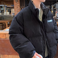 美式高街pu皮棉服男冬季痞帅宽松面包服外套潮牌设计感棉衣，男装棉衣，星座716-2