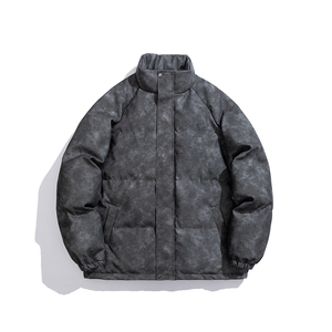 1PU皮复古做旧钢印大码M-5XL棉衣男MY77096P130控198抖控228图片