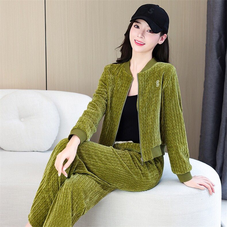 【秋装新款】时尚休闲棒球服运动服套装两件套2024秋装新款,女装套装/套裙,慕依路