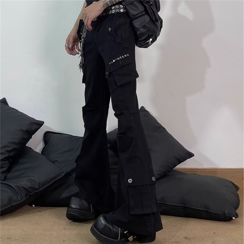 2026美式高街口袋褶皱微喇男女cleanfit宽松牛仔裤K71576-P58网图,男装牛仔裤,电商B245