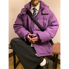 白鸭绒冬季潮流大码光板连帽羽绒服保暖外套Y5849-P165【特价】，男装羽绒服，电商A007