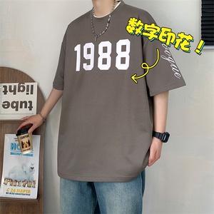 冰氧仿棉短袖港风白墙夏季休闲百搭刺绣纯色男上衣TC3147-P22控48图片
