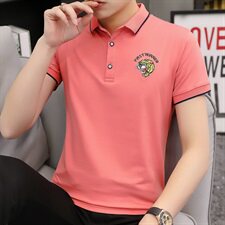 5719夏季潮流韩版衬衫领短袖POLO衫2021新款短袖T恤男翻领，男装T恤，电商D310（原电商305）