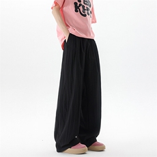 8XL-M多巴胺冰丝垂感慵懒山本裤男夏拖地裤子阔腿休闲裤KZ051P30，男装休闲裤，电商B312