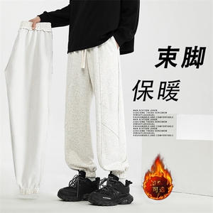 美式重磅卫裤男秋冬款直筒垂感阔腿裤X1650特批37加绒特批47图片