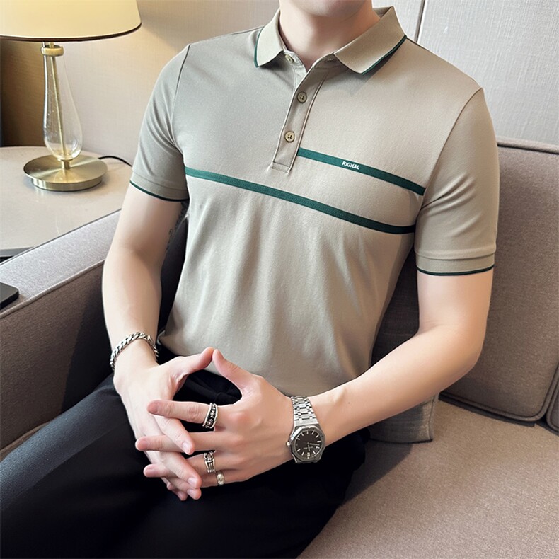 爆！深度备货主推织带设计夏季短袖T恤翻领Polo衫半袖上衣T0240,男装T恤,电商D342