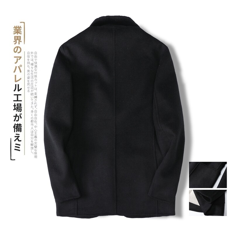 2021秋冬新款男士双面羊绒夹克短款毛呢外套手工大衣Y8509P285,男装毛呢大衣,电商D230