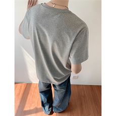 主推2025新款夏装高克重绣花短袖T恤小众男装夏季半袖S404-特P38，男装T恤，电商A233-1