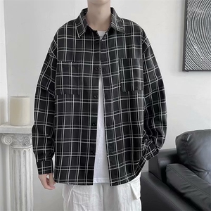 美式复古衬衫春季内搭叠穿外套小众高级感情侣上衣C8010 p40图片