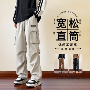 美式高街潮牌裤男士裤宽松直筒工装裤加绒K211-特批-38加绒特批48图片