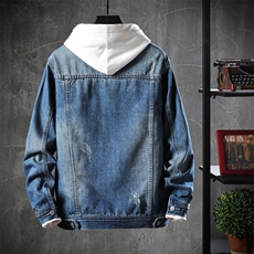 牛仔外套男士春秋新款韩版潮流衣服工装夹克秋季潮牌秋装8195，男装夹克，电商A318