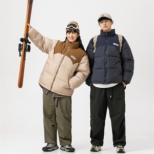 2026冬季新款男装日系潮牌拼色宽松休闲棉服加厚外套MY362-F138图片