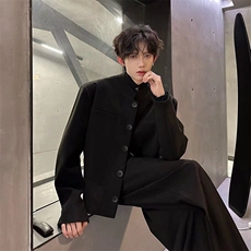 网络图现货韩版港风潮流帅气宽松百搭男士休闲西服JXZ34-P75，男装西服，星座715-7