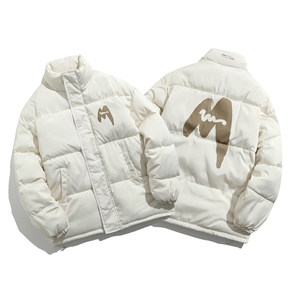 情侣棉衣新款立领面包服M字母棉服棉袄外套3352-P65控98量大有差图片